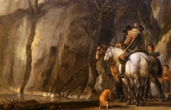 Horsemen in a Ravine by Abraham van Calraet