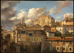 Houses in Rome, Near Santissima Trinità Dei Monti by Eugen Napoleon Neureuther