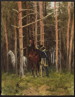 In the forest (Uhlans’ post) by Julian Fałat