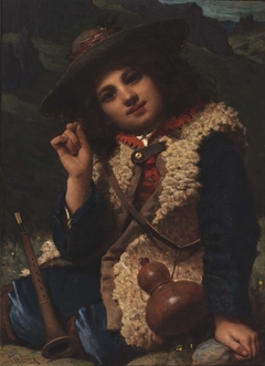 Italian Boy in Sheepskin Jacket by Pierre De Coninck