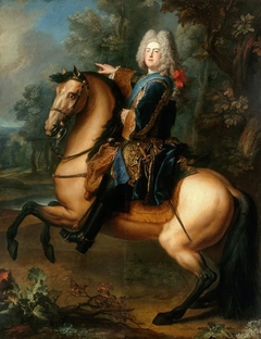 Kurprinz Friedrich August von Sachsen (1696-1763) zu Pferde by Louis de Silvestre