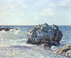 La Baie de Langland, Storr's Rock, Matin by Alfred Sisley