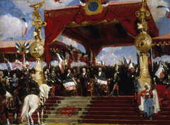 La distribution des drapeaux à Longchamp le 14 juillet 1880 by Jules-Arsène Garnier