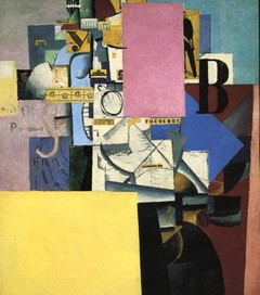 Lady at a Poster Column by Kazimir Malevich