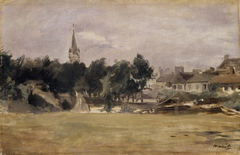 Landscape with a Village Church by Edouard Manet