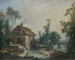 Landscape with a Watermill by François Boucher