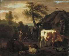 Landscape with Animals by Dirck van der Bergen