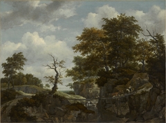 Landscape with Bridge, Cattle, and Figures by Jacob van Ruisdael