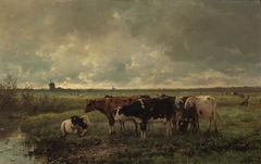 Landscape with Cows and Mill on the Horizon by Anton Mauve