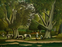 Landscape with Milkmaids by Henri Rousseau