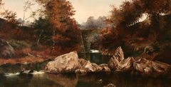 Landscape with Stream and Bridge by Thomas Attwood