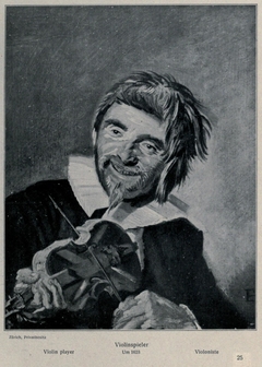 Left-handed fiddler by Frans Hals