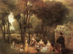 Les Champs Elysées by Jean-Antoine Watteau