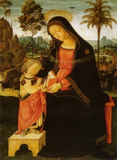 Madonna with Writing Child by Pinturicchio