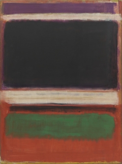 No. 3/No. 13 (Magenta, Black, Green on Orange) by Mark Rothko