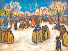 Market in the Snow at Kecskemét by Béla Iványi-Grünwald