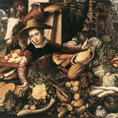 Market Woman at the Vegetable Stall by Pieter Aertsen