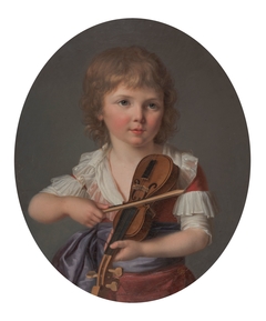 Master Henri Gabiou Playing the Violin by Marie-Victoire Lemoine