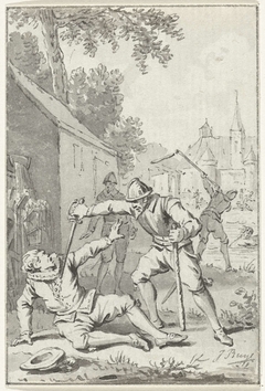 Moord op Wirich von Daun, graaf van Falkenstein, 1598 by Jacobus Buys