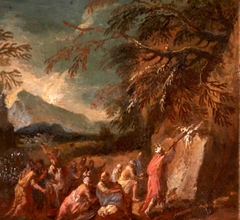 Moses striking the Rock by Anonymous