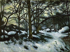 Neige fondante à Fontainebleau (Melting Snow, Fontainebleau) by Paul Cézanne