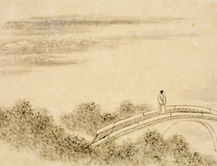 One of Eight Landscape Sketches by Dong Bangda