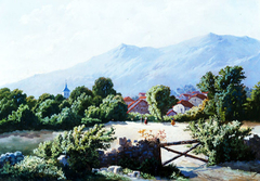 Paisaje de los alrededores de Canencia (Madrid) by Francisco Fernández de la Oliva