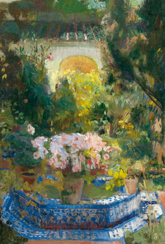 Patio de la casa by Joaquín Sorolla