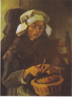 Peasant woman peeling potatoes by Vincent van Gogh