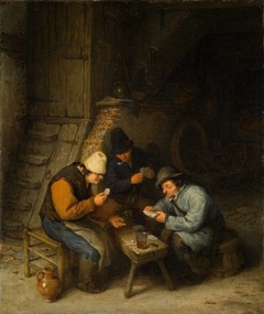 Peasants Playing Cards by Adriaen van Ostade