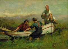 People Near Boat by Edward Mitchell Bannister