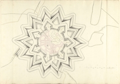 Plattegrond van Coevorden, ca. 1701-1715 by Samuel Du Ry de Champdoré