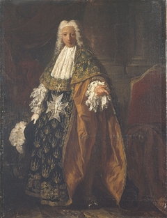 Portrait de Paul-Hippolyte de Beauvillier, duc de Saint-Aignan (1684-1776), en tenue de chevalier de l'ordre du Saint-Esprit by Pierre Subleyras