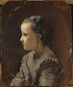 Portrait of a little girl by Léon Bonnat