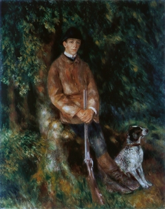 Portrait of Alfred Bérard with His Dog by Auguste Renoir