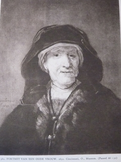 Portrait of an Old Woman by Rembrandt