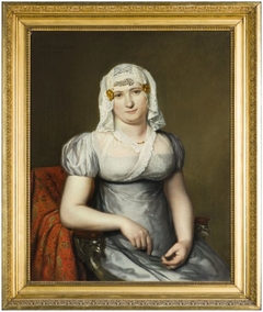 Portrait of Anna Elisabeth Coopmans (1790-1870), echtgenote van Jan Daniel van der Plaats by Willem Bartel van der Kooi