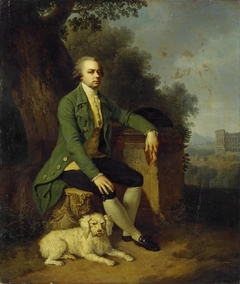 Portrait of Prince Nikolai Yusupov with a Dog by Johann Baptist von Lampi the Elder