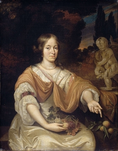 Portrait of Sara Pottey, Wife of Johan van Bochoven by Daniël Haringh