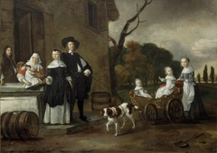 Portrait of the Van Wijkersloot family by Jan Baptist Weenix