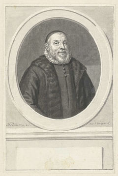 Portret van Johannes Cuchlinus by Hendrik Pothoven