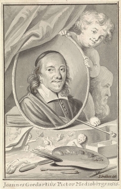 Portret van Johannes Goedaert by Jan Stolker