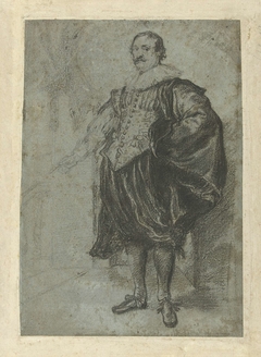 Portret van Nicolaes van der Borght, staand by Anthony van Dyck