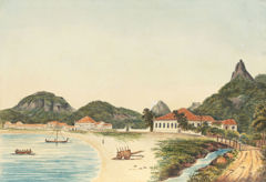 Praia de Botafogo com Dois Irmãos, Gávea e Corcovado ao fundo (atribuído) by Unknown Artist