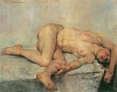 Reclining nude by Lovis Corinth