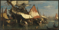 Regatta in Venedig by Gustav Schönleber