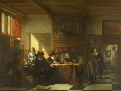 Rent Day, Dutch Clerics in the Voorhuis by Johannes Anthonie Balthasar Stroebel