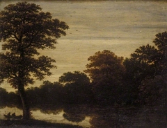 River scene by Cornelis Vroom