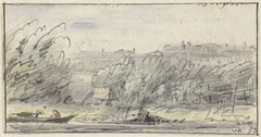 Rivierlandschap by Georgius Jacobus Johannes van Os