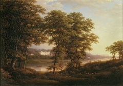 Rosendals slott, utsikt från Ladugårdsgärde by Carl Johan Fahlcrantz